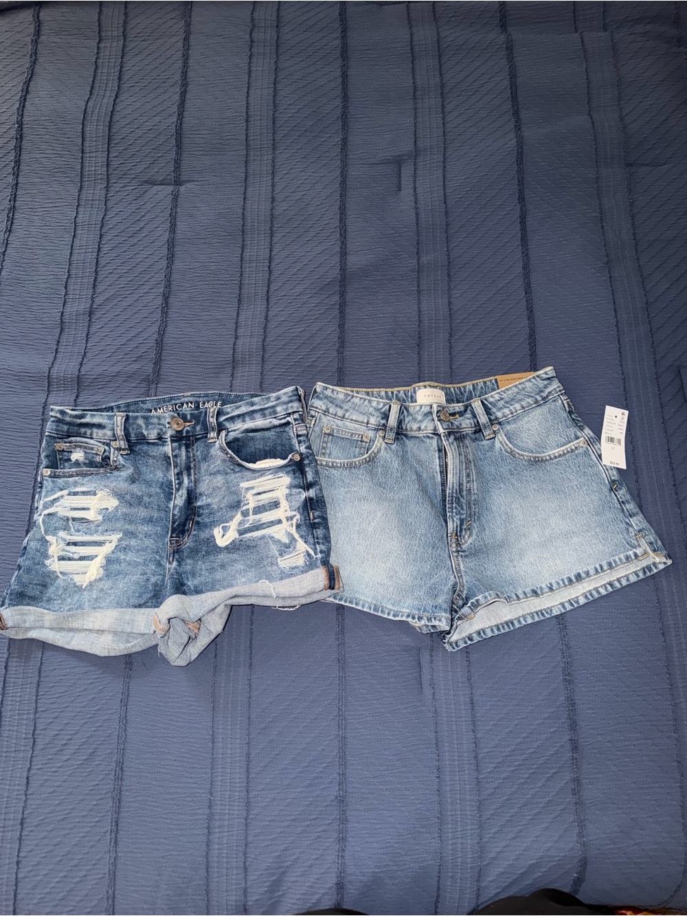 PacSun & AE denim shorts duo